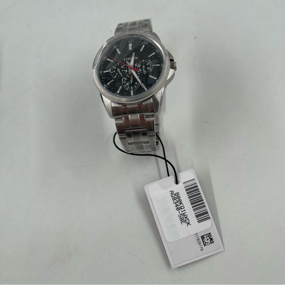 NIB Citizen Men’s Stainless Steel Quartz Chronograph Black Dial Watch AG8340-58E - Picture 3 of 8